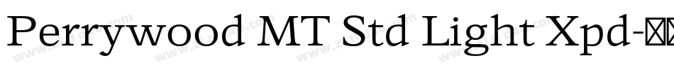 Perrywood MT Std Light Xpd字体转换